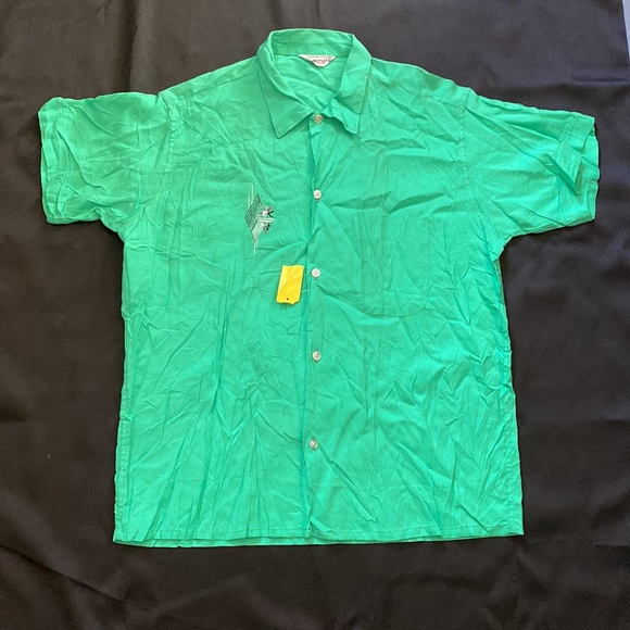 Electric green 70’s men shirt - Picture 4 of 7